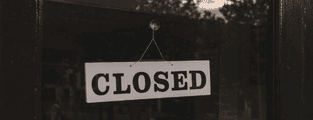 Photo of closed sign