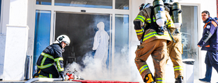 Photo of hospital fire