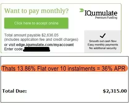Elantis funding example, 9.14% flat