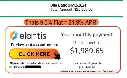 Arteva funding example, 13.8% flat